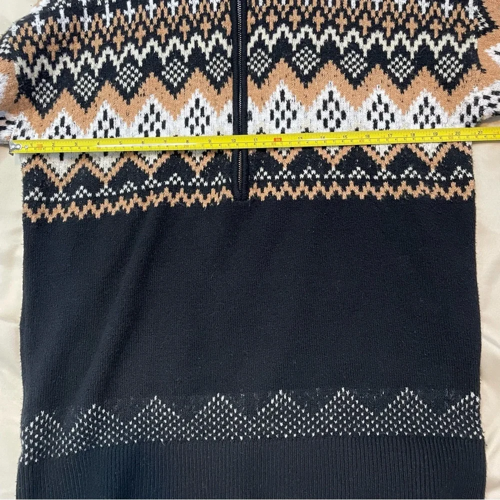 LOFT Fair Isle Half Zip Tunic Sweater - Picture 8 of 10